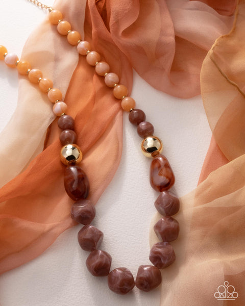 COMING SOON Paparazzi 
Promising Profession - Multi Brown Necklace
