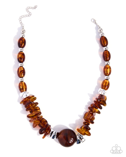COMING SOON Paparazzi 
Respectful Reputation - Brown Necklace