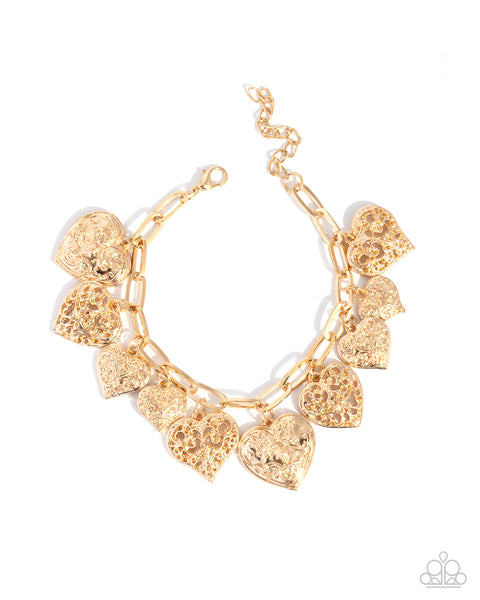 COMING SOON Paparazzi Filigree Feeling - Gold Charm Bracelet