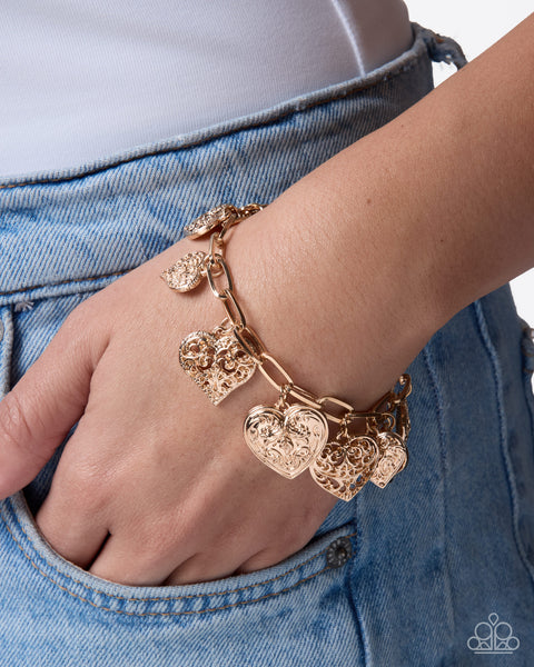 COMING SOON Paparazzi Filigree Feeling - Gold Charm Bracelet