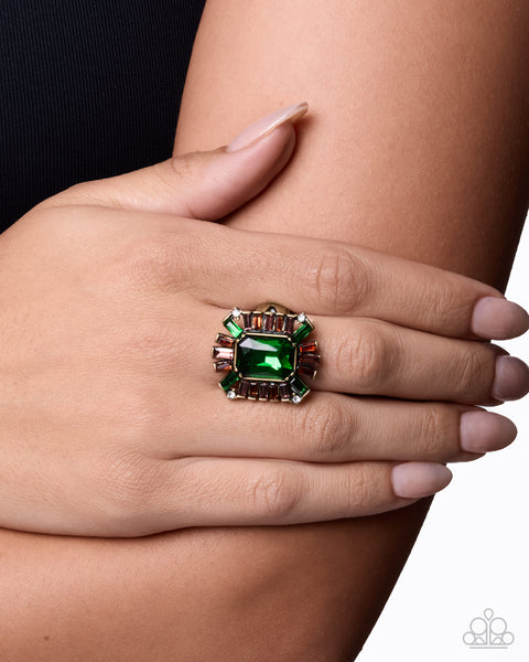COMING SOON Paparazzi 
Serious Sunburst - Multi Brass Ring