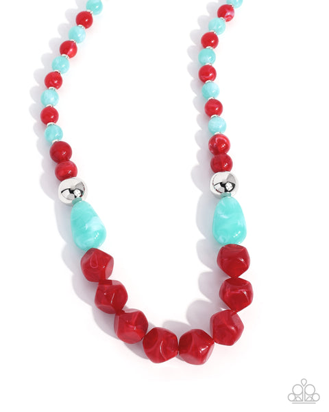 Paparazzi Promising Profession - Red Multi Necklace
