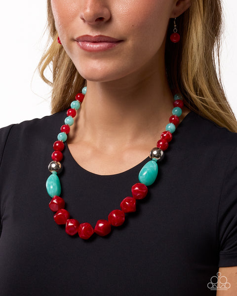 Paparazzi Promising Profession - Red Multi Necklace