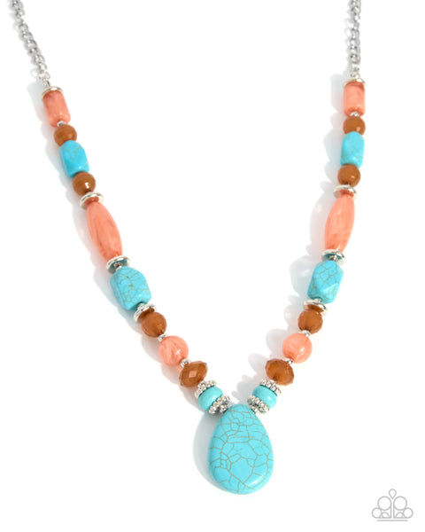 COMING SOON Paparazzi Stony Suite - Blue Necklace