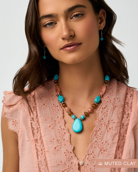 COMING SOON Paparazzi Stony Suite - Blue Necklace