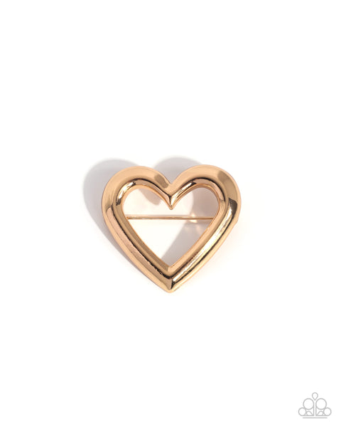 COMING SOON Paparazzi 
Loveable Luxury Heart Gold Brooch