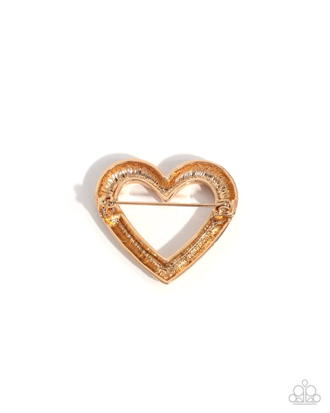 COMING SOON Paparazzi 
Loveable Luxury Heart Gold Brooch