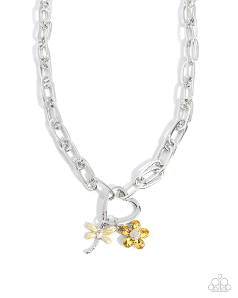 COMING SOON Paparazzi 
Dragonfly Dependence - Yellow Necklace