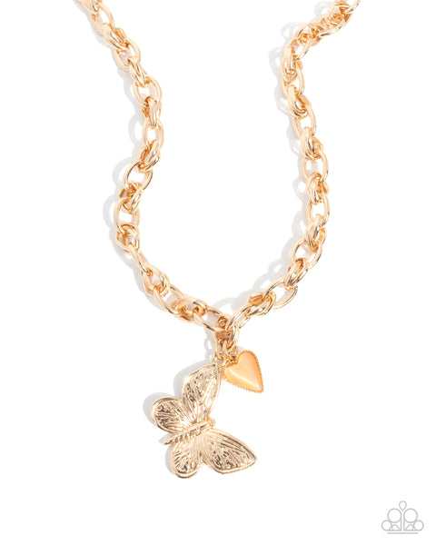 COMING SOON Paparazzi Budget Butterfly - Orange Necklace