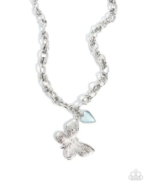 COMING SOON Paparazzi 
Budget Butterfly - Blue Necklace