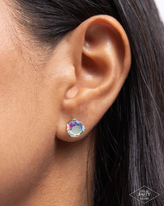 Paparazzi Come Out On Top - Multi Iridescent Post Earrings