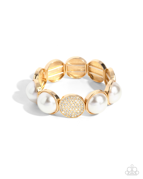 Paparazzi Believable Bling - Gold Pearl Bracelet