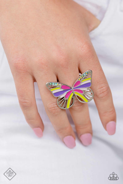 Paparazzi Do the FLIGHT Thing - Multi Butterfly Ring