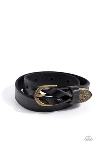 Paparazzi Coat of Arms Couture - Black Bracelet