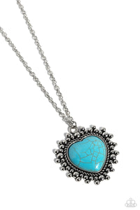 Paparazzi Southwestern Sentiment - Blue Heart Necklace