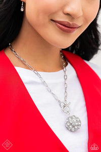 Paparazzi Packed and Polished Necklace, Polished Paramount Earrings, and Polishing Promise Bracelet White Set