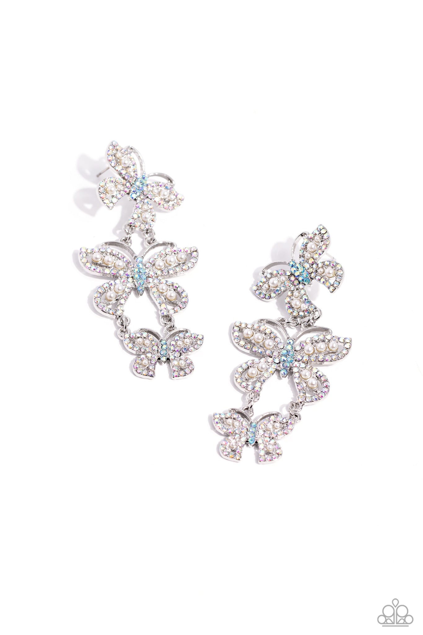 Paparazzi Fluttering Finale - Multi Butterfly Earrings