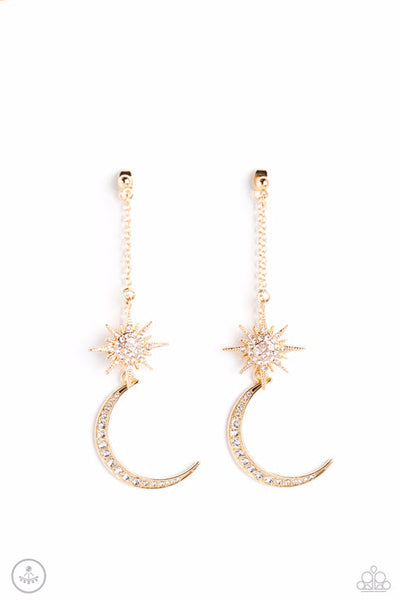 Paparazzi Stellar Showstopper Gold Earrings