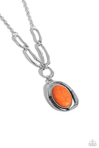 Paparazzi Sandstone Stroll - Orange Necklace