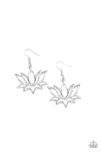 Paparazzi Lotus Ponds - Silver Earrings