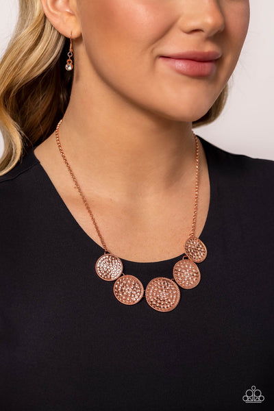 Paparazzi Medaled Mosaic - Copper Necklace