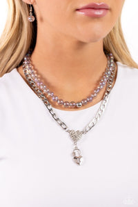 Paparazzi Turn Back the LOCK - Silver Necklace