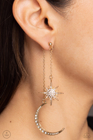 Paparazzi Stellar Showstopper Gold Earrings