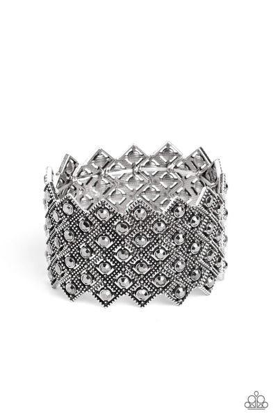 Paparazzi DECO in the Rough - Silver Bracelet