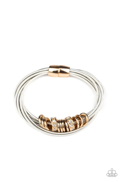 Paparazzi Magnetically Metro - Gold Bracelet