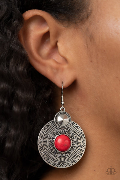 Paparazzi Romantic Refuel Necklace, Terra Throwdown & Prehistoric Paradise Bracelet Red Set