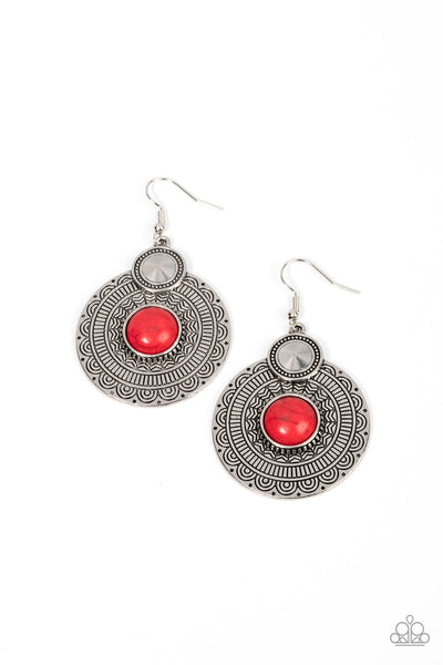 Paparazzi Romantic Refuel Necklace, Terra Throwdown & Prehistoric Paradise Bracelet Red Set