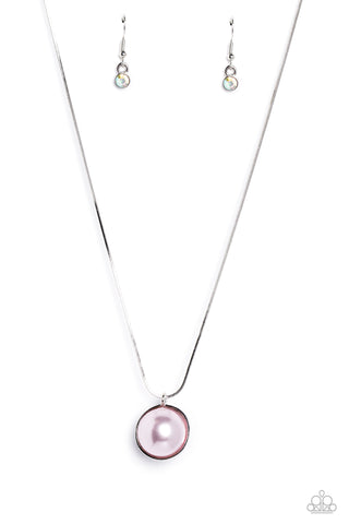 Paparazzi Haute Hybrid - Pink Pearl and Iridescent Necklace
