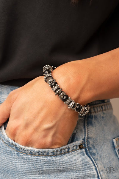 Paparazzi Canyon Crusher - Black Bracelet