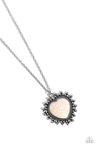 Paparazzi Southwestern Sentiment - White Heart Necklace