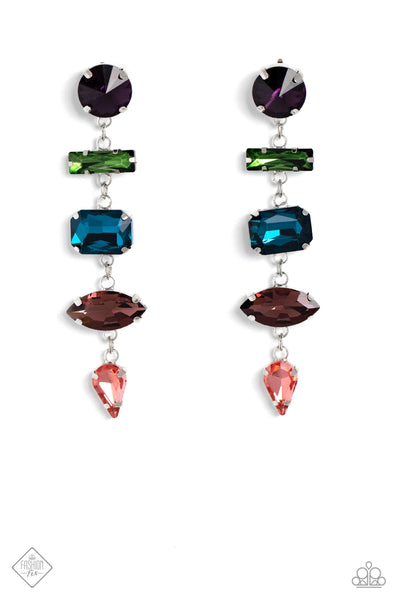 Paparazzi Connected Confidence - Multi Earrings