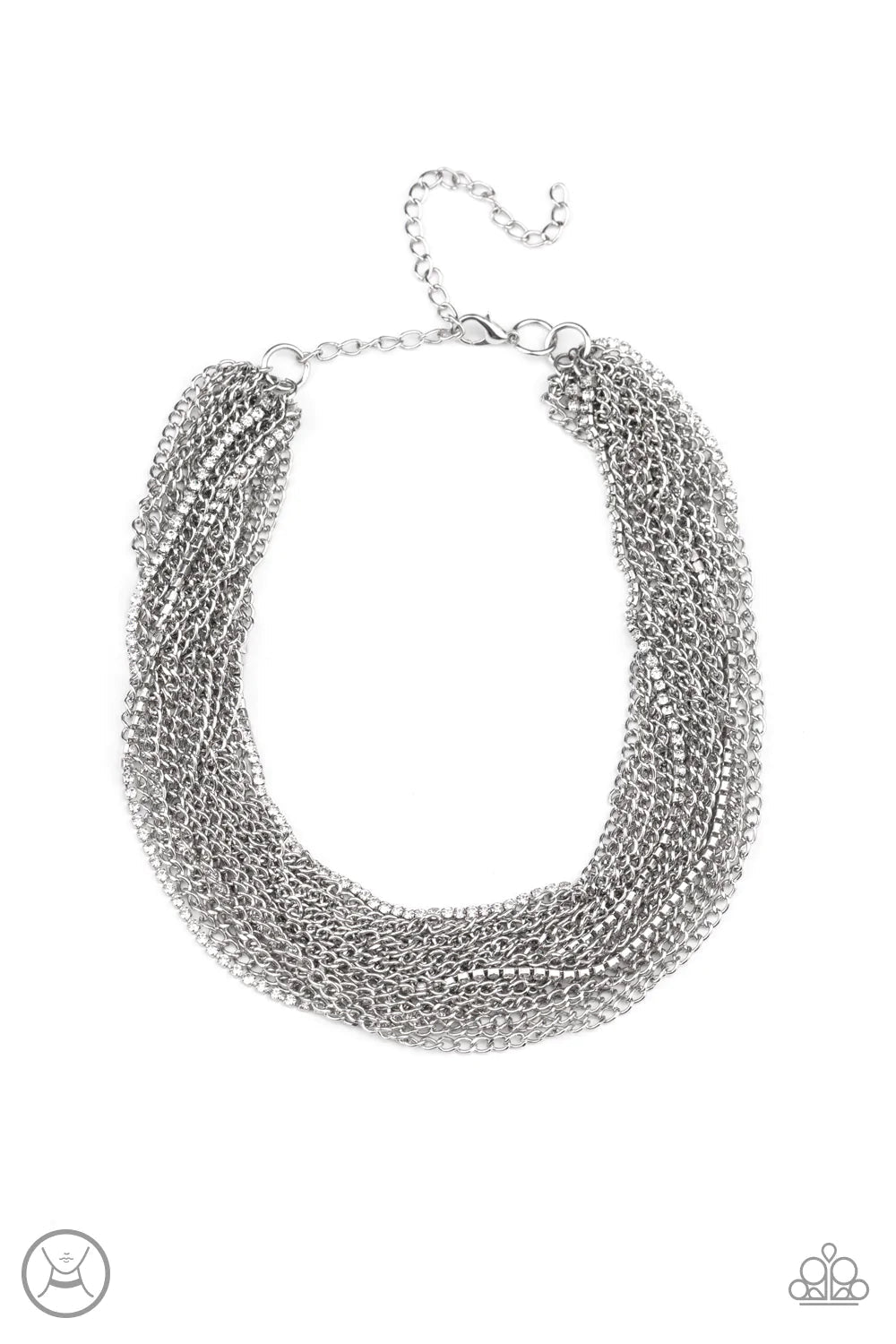 Paparazzi Catch You Layer White Necklace