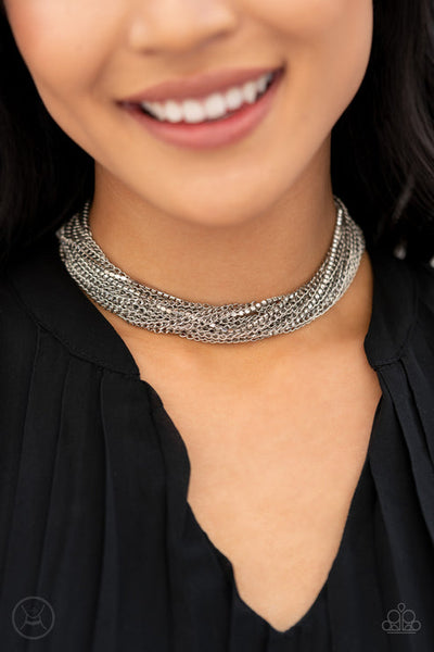 Paparazzi Catch You Layer White Necklace