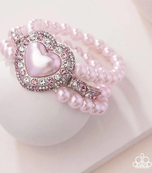 Paparazzi Lifelong Love Letter Bracelet Pink