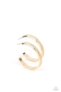 Paparazzi Flash Freeze - Gold Hoop Earrings