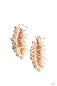 Paparazzi Pearl Posse - Copper Pearl Earrings