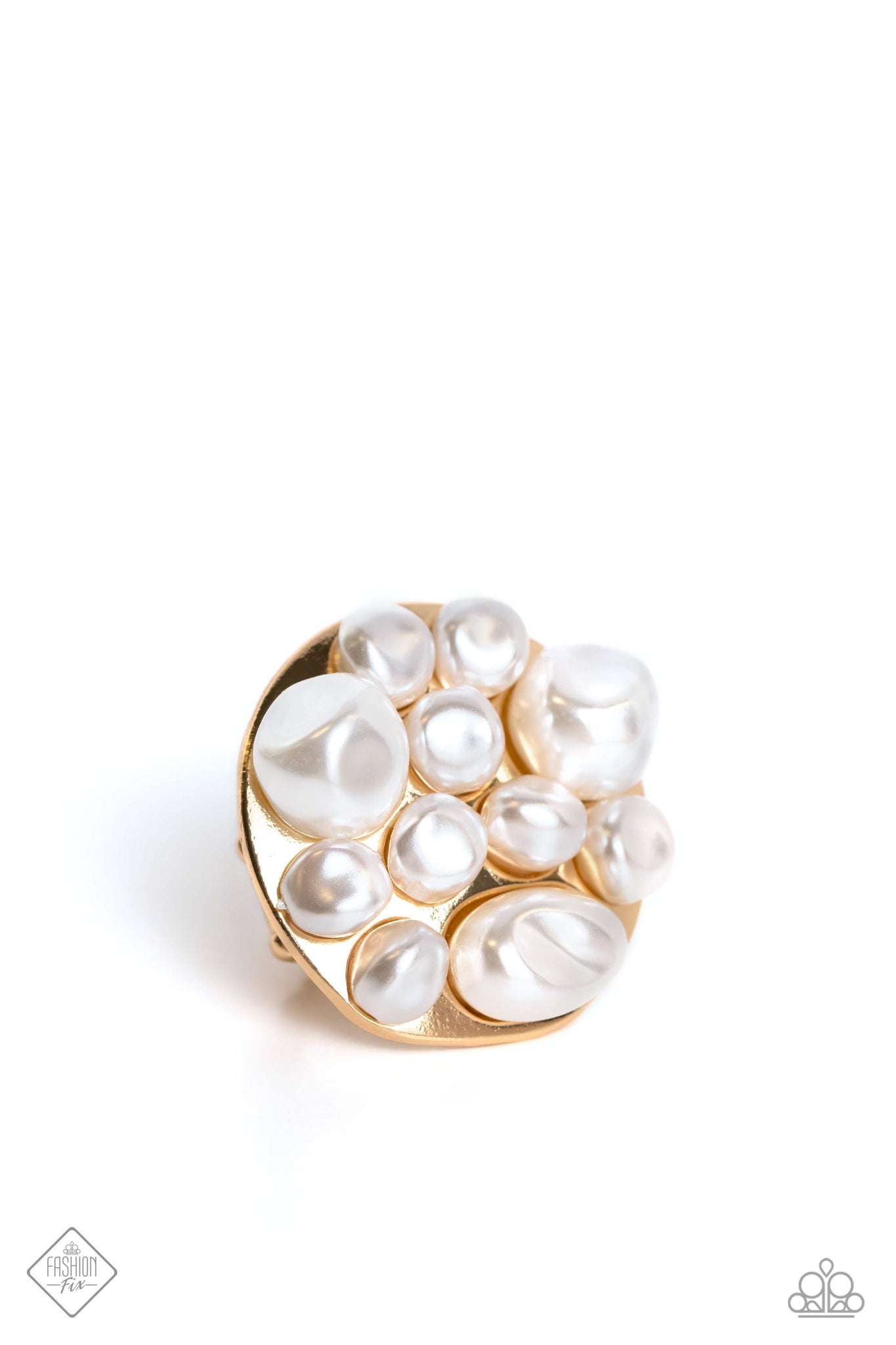 Paparazzi SEA Reason - Gold Pearl Ring