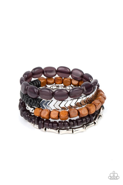 Paparazzi Outdoor Retreat - Black Coil Bracelet