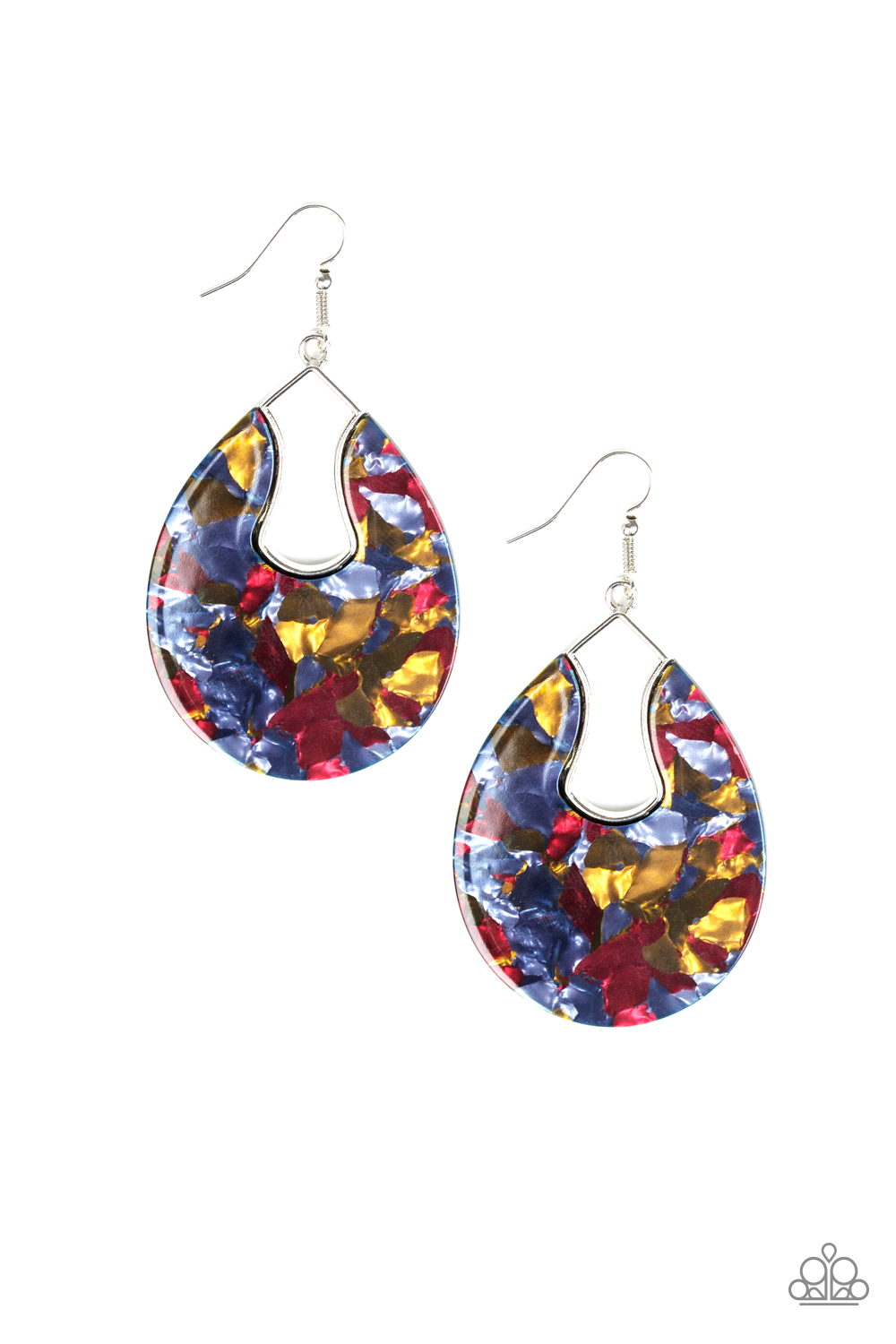 Paparazzi Pool Hopper - Multi Earrings