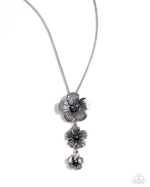 Paparazzi Wallflower Whimsy Blue Necklace