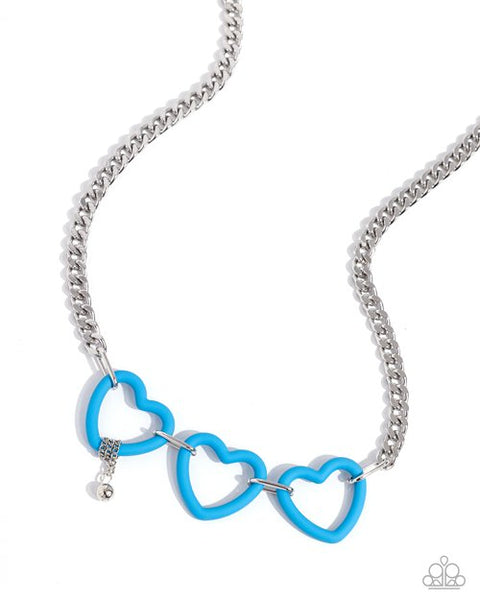 Paparazzi Heart Homage Blue Necklace