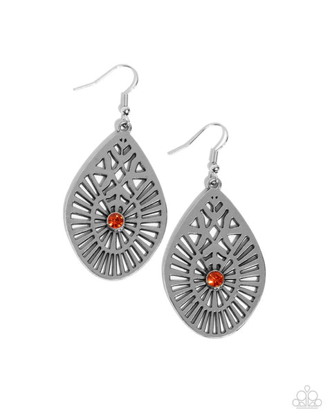 Paparazzi Modern Mural Orange Earrings