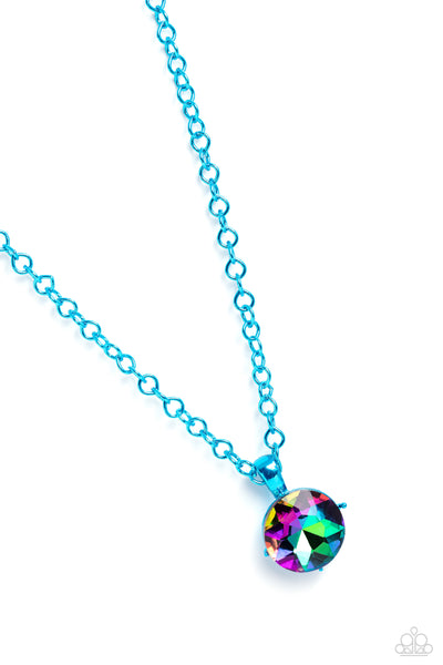 Paparazzi Las Vegas DIP - Blue UV Necklace