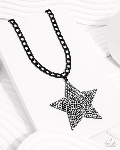 Paparazzi Stellar Selfie Star Black Necklace