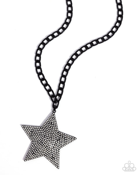 Paparazzi Stellar Selfie Star Black Necklace