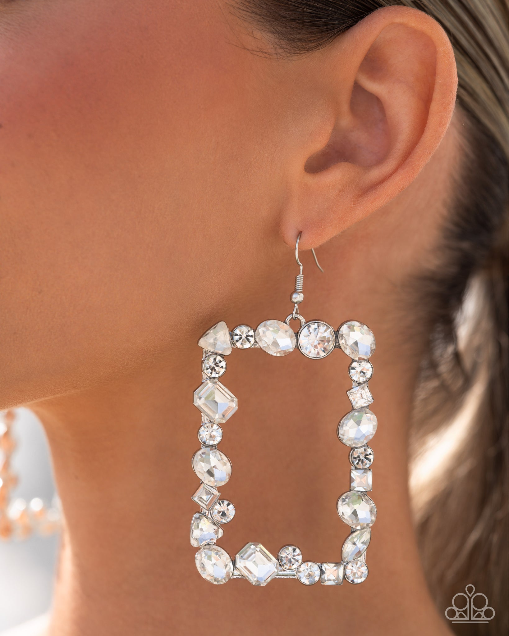 Paparazzi Wishful Wardrobe - White Earrings